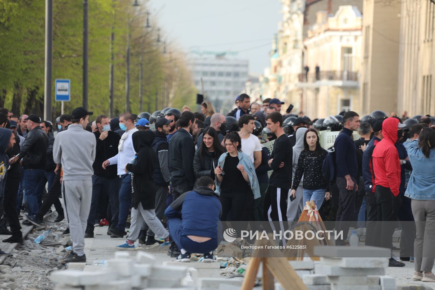 Митинг против самоизоляции во Владикавказе