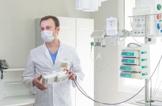 Открытие коронавирусного стационара на базе медцентра МГУ