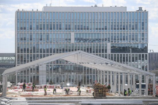 Строительство корпуса многопрофильного медцентра "Новомосковский"