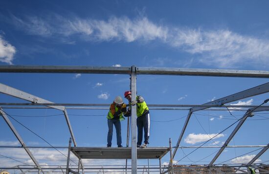 Строительство корпуса многопрофильного медцентра "Новомосковский"