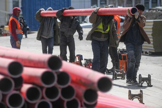 Строительство корпуса многопрофильного медцентра "Новомосковский"