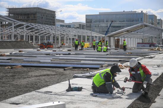 Строительство корпуса многопрофильного медцентра "Новомосковский"