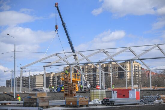 Строительство корпуса многопрофильного медцентра "Новомосковский"