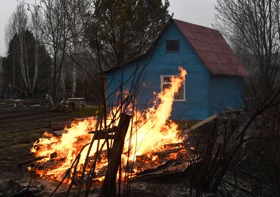 Пожары в Новосибирской области