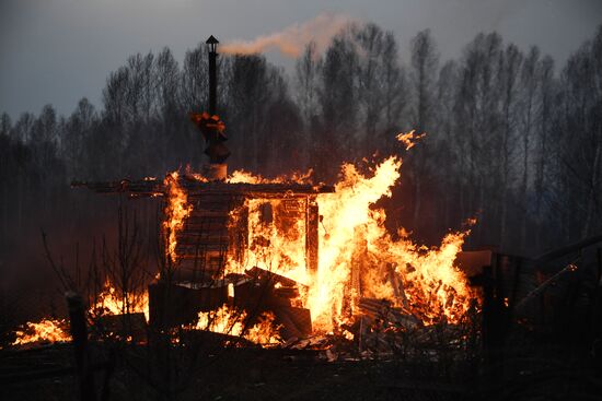 Пожары в Новосибирской области