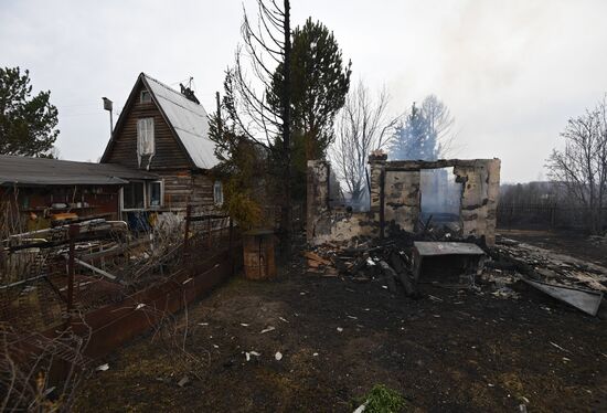 Пожары в Новосибирской области
