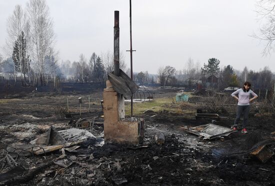 Пожары в Новосибирской области