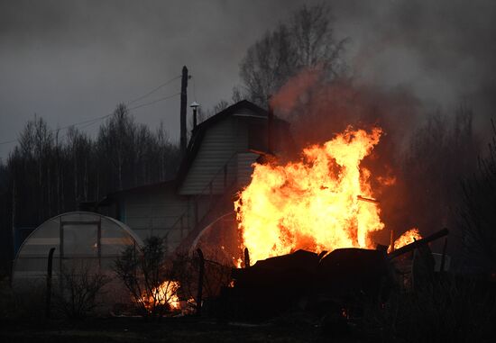 Пожары в Новосибирской области