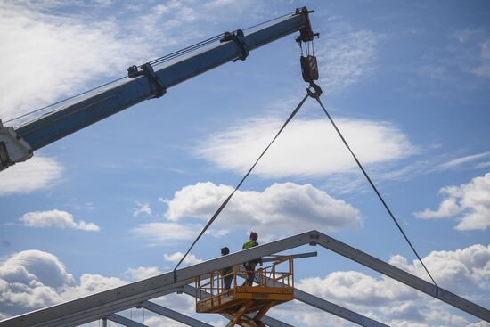 Строительство корпуса многопрофильного медцентра "Новомосковский"