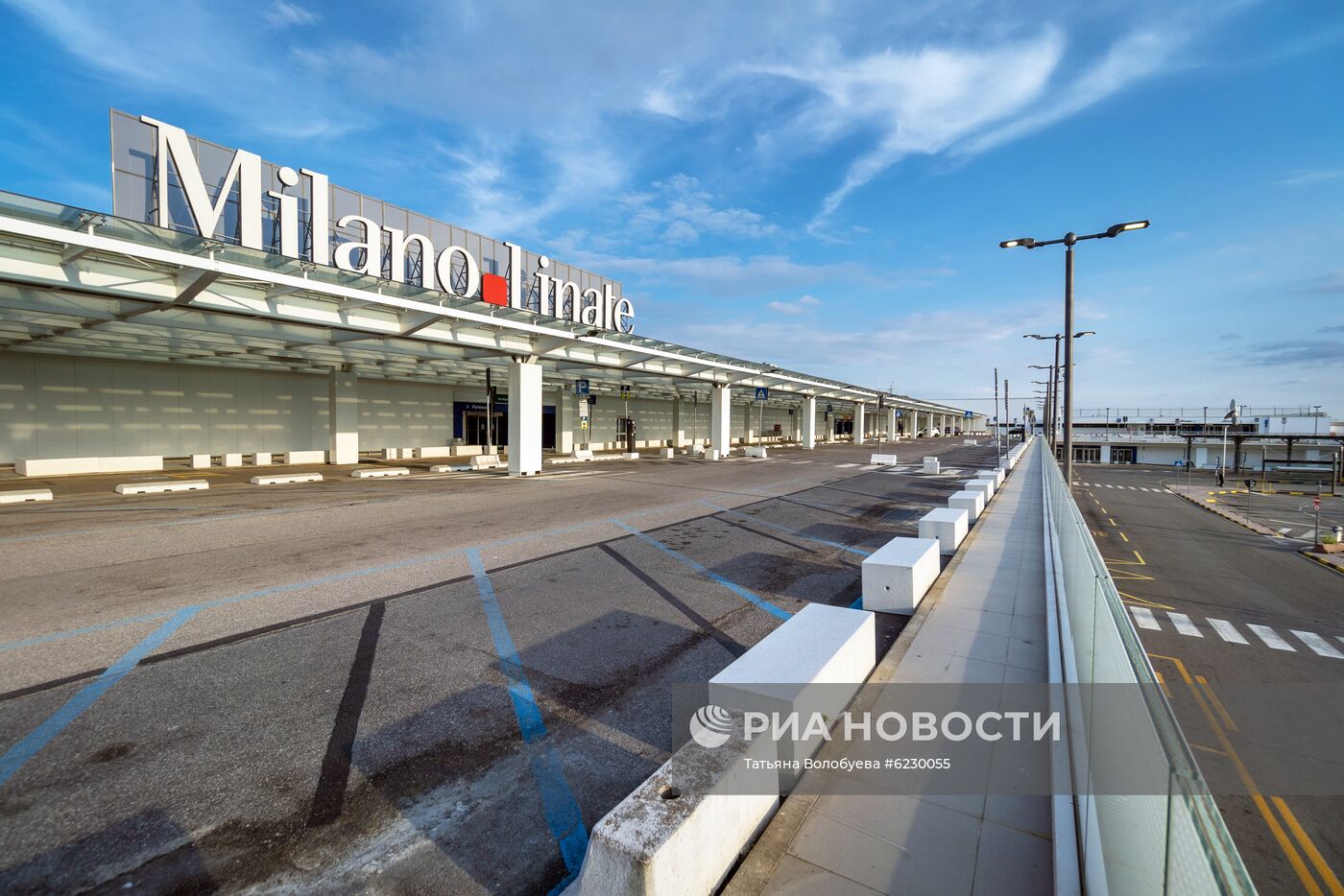 Аэропорт Милана в период режима ЧС в связи с пандемией коронавируса