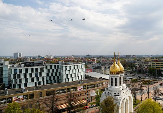 Репетиция пролёта военной авиации в Калининграде