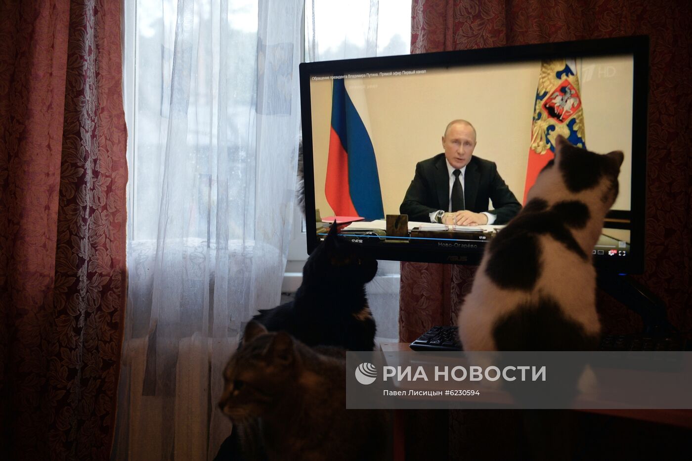 Трансляция совещания президента РФ В. Путина с главами регионов по борьбе с распространением коронавируса в России