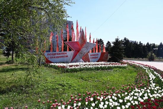 Подготовка к празднованию Дня Победы в городах России