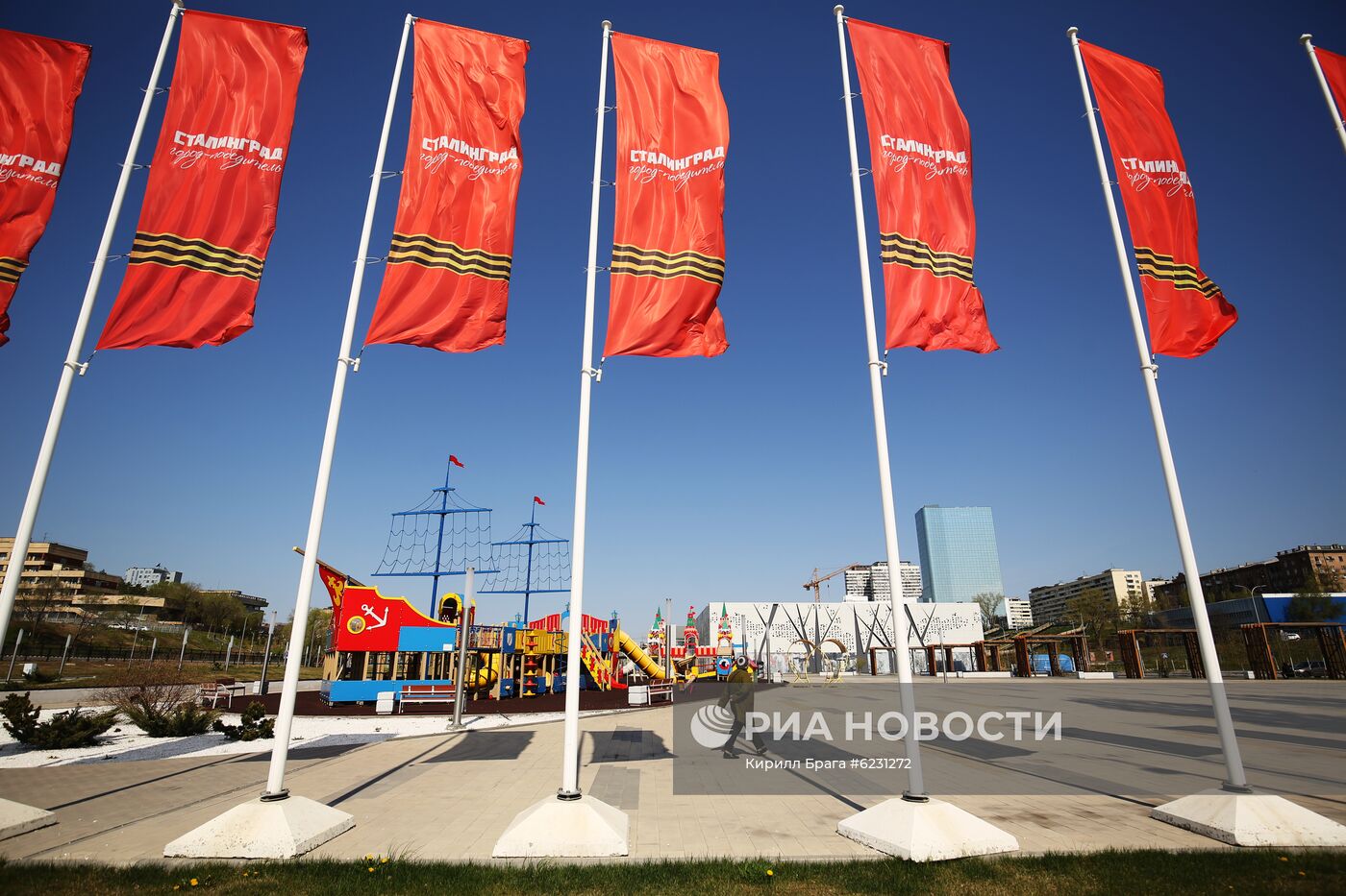 Подготовка к празднованию Дня Победы в городах России