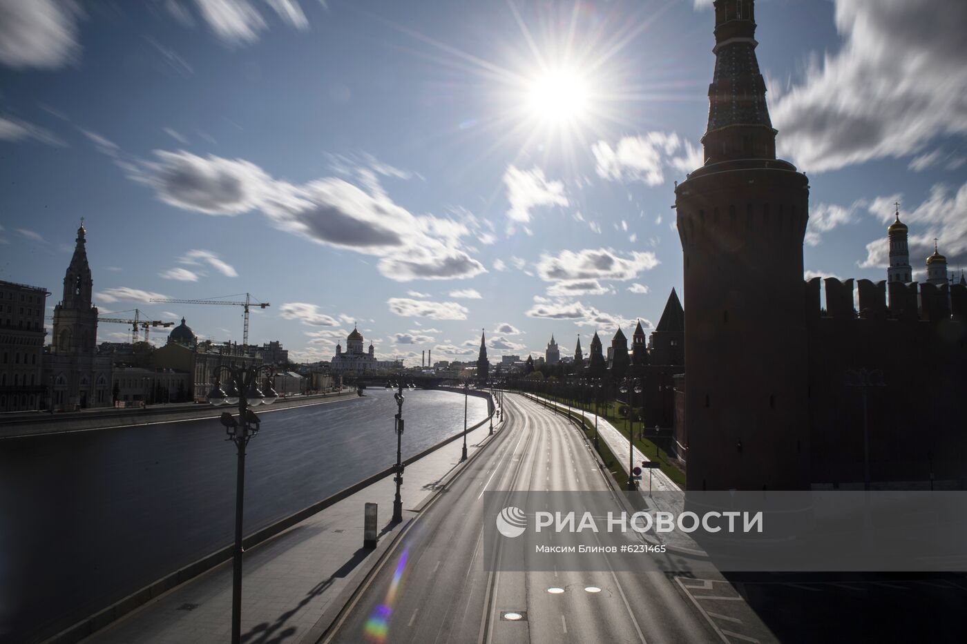 Москва во время режима самоизоляции жителей