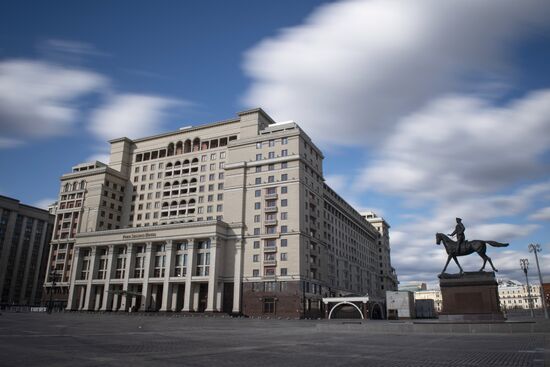 Москва во время режима самоизоляции жителей