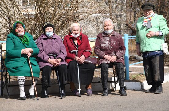 Подготовка к празднованию Дня Победы в Чите