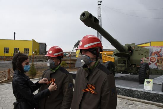 Подготовка к празднованию Дня Победы в Чите