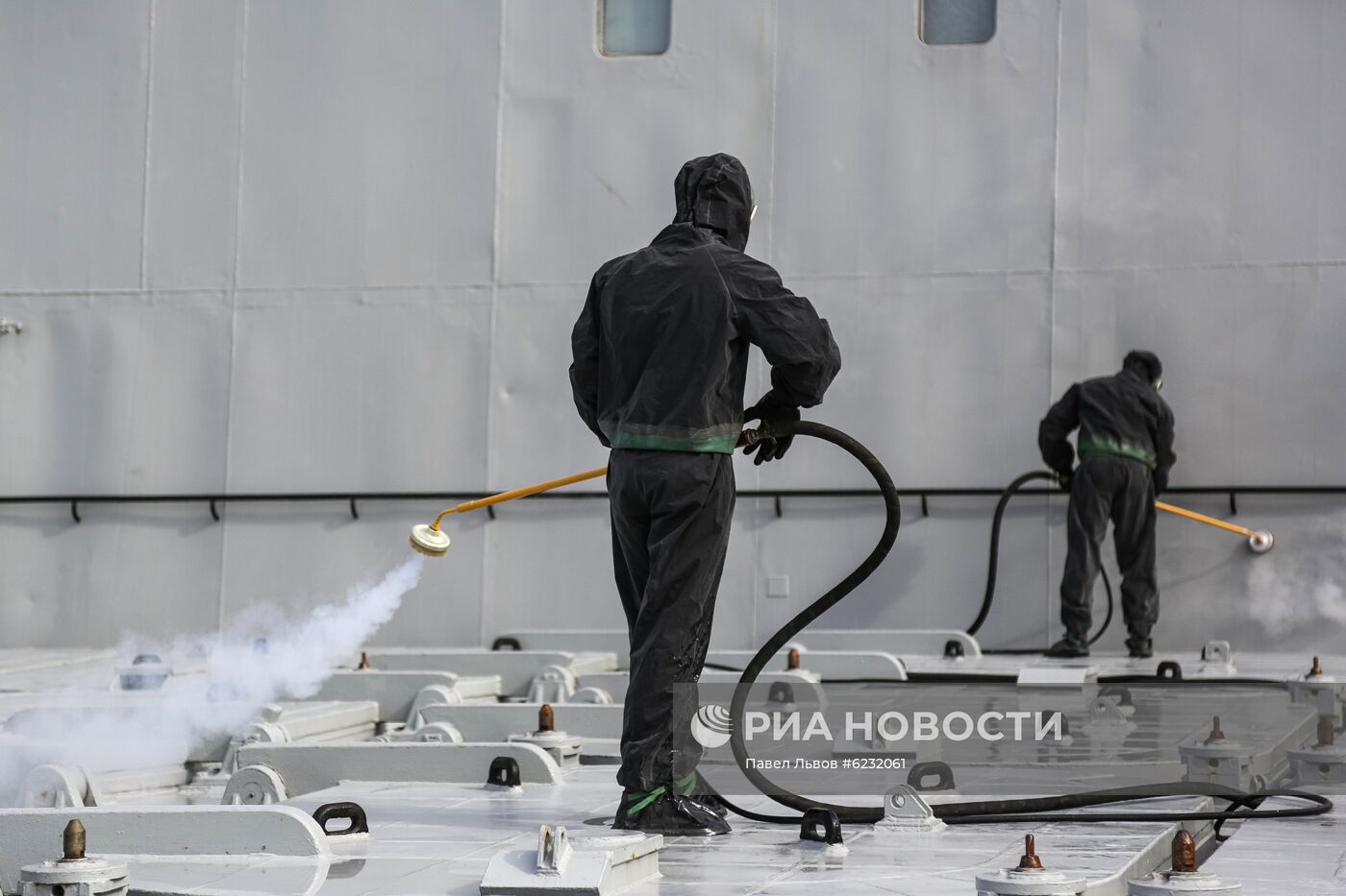 Санитарная обработка на атомном крейсере "Петр Великий"