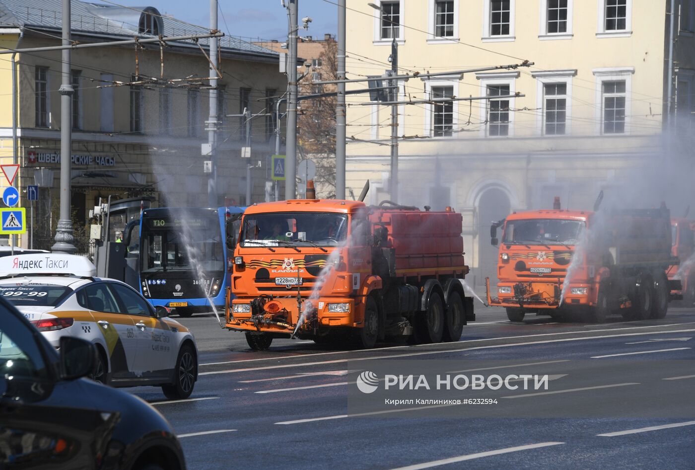 Дезинфекция улиц в Москве