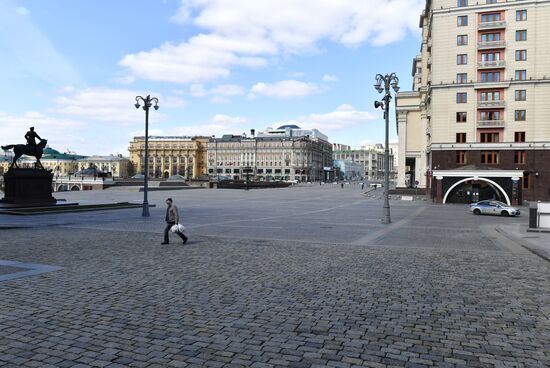 Москва во время режима самоизоляции жителей