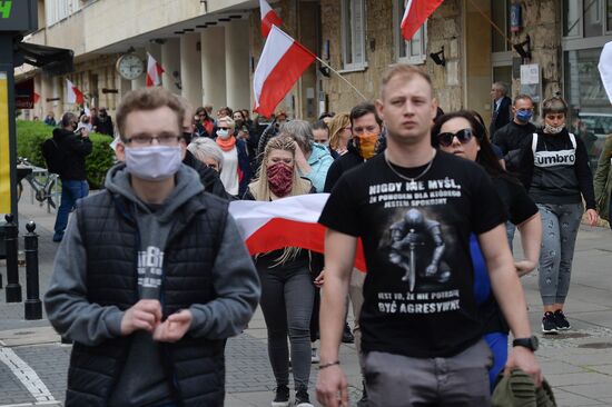 Первомайские демонстрации в Варшаве