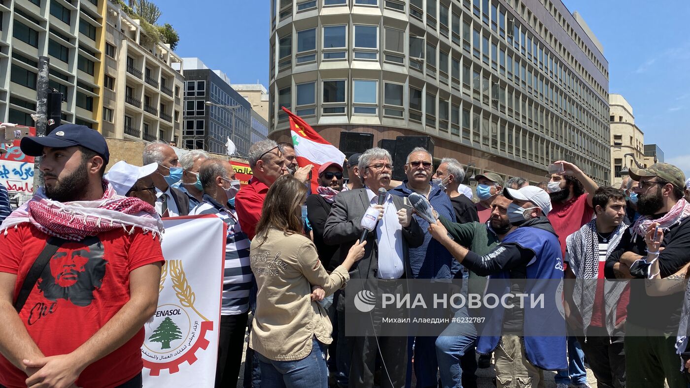 Первомайские демонстрации в Варшаве и Бейруте