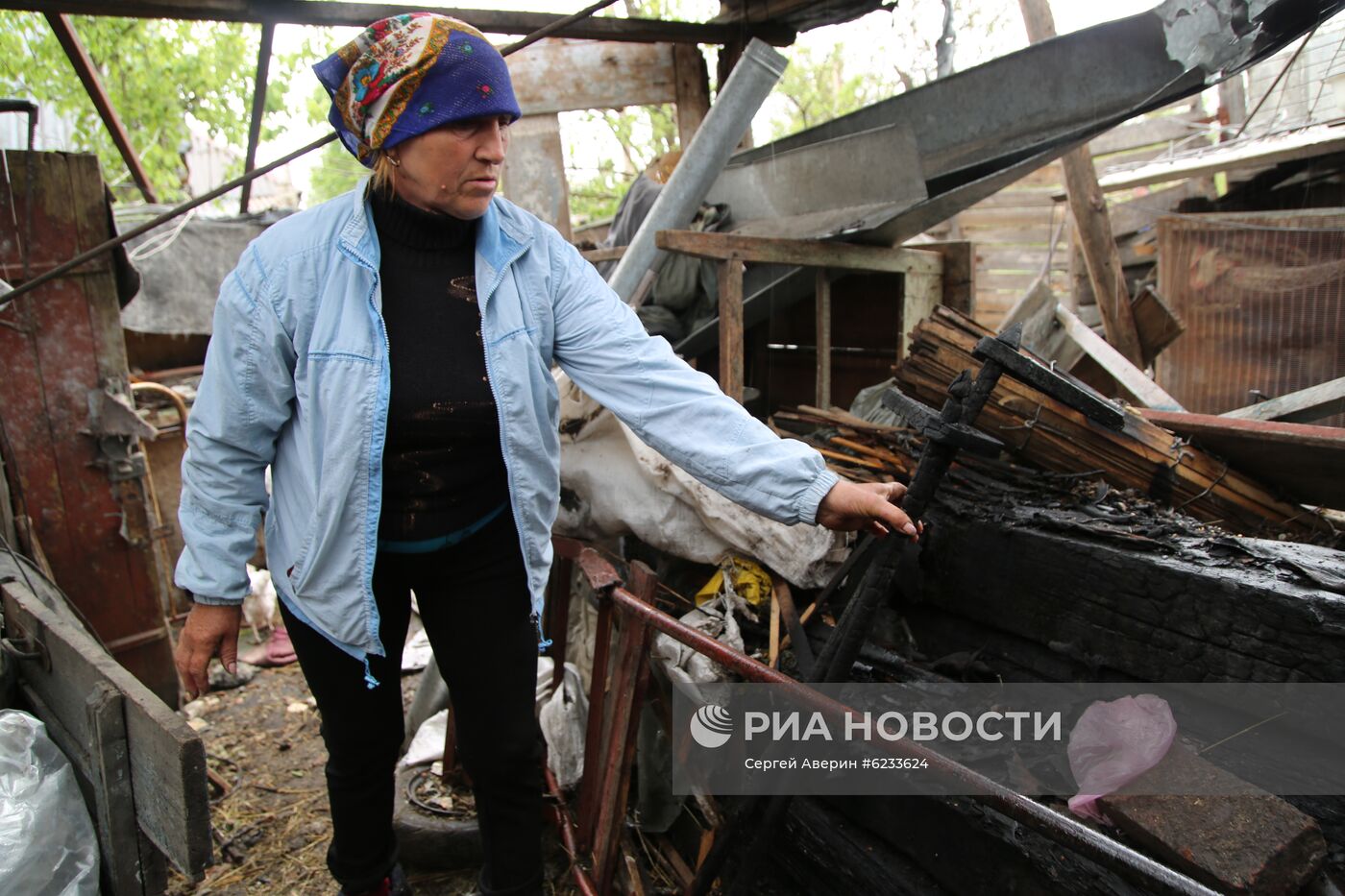 Последствия обстрела Горловки в Донецкой области