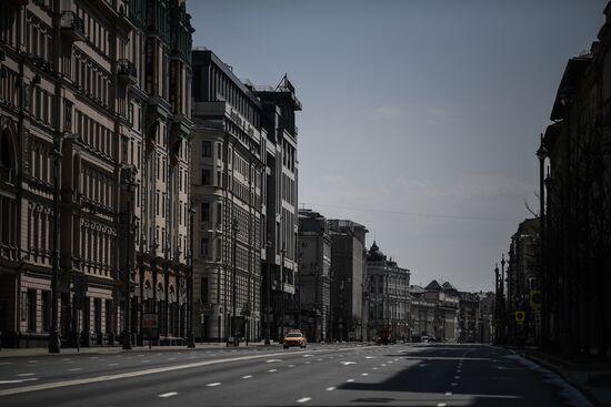 Москва во время режима самоизоляции жителей
