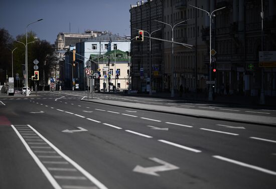 Москва во время режима самоизоляции жителей