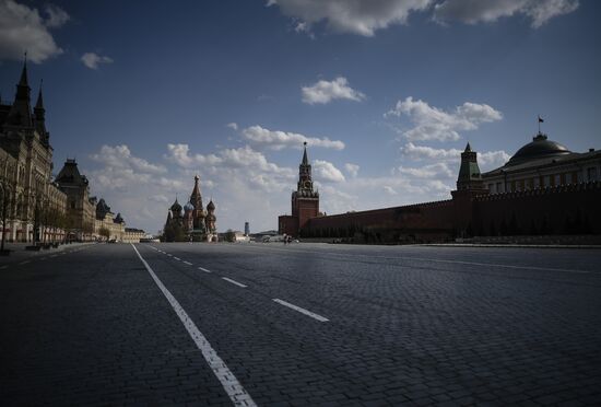 Москва во время режима самоизоляции жителей