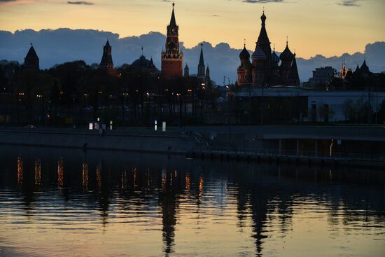 Москва во время режима самоизоляции жителей