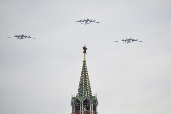 Репетиция воздушного парада Победы в Москве