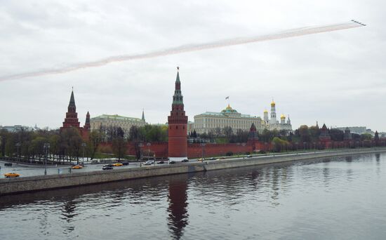 Репетиция воздушного парада Победы в Москве