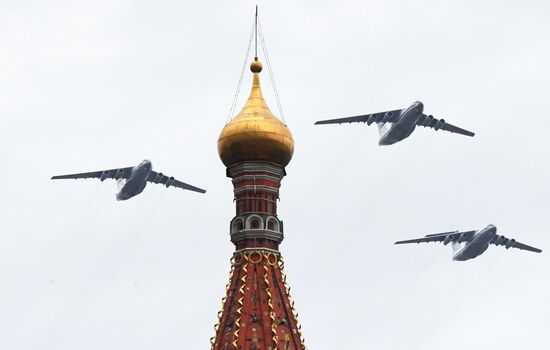 Репетиция воздушного парада Победы в Москве