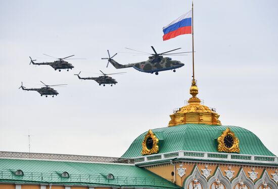 Репетиция воздушного парада Победы в Москве