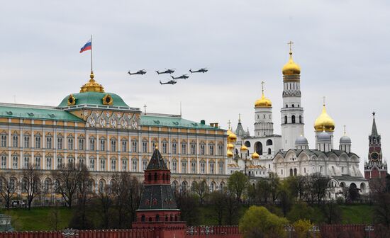 Репетиция воздушного парада Победы в Москве