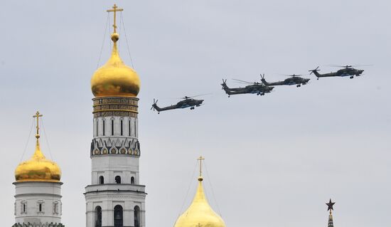 Репетиция воздушного парада Победы в Москве