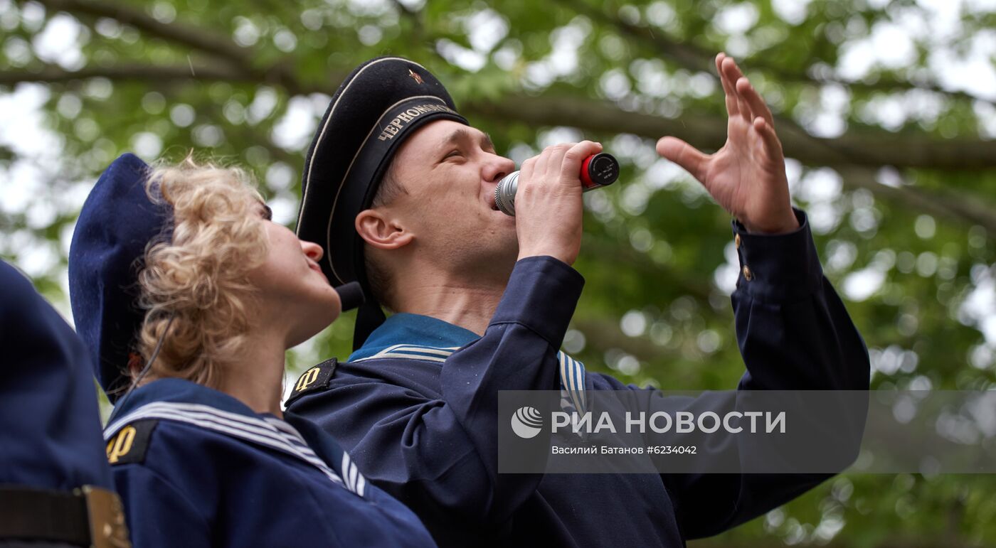 Персональный парад для ветерана Великой Отечественной войны Л. И. Кузина