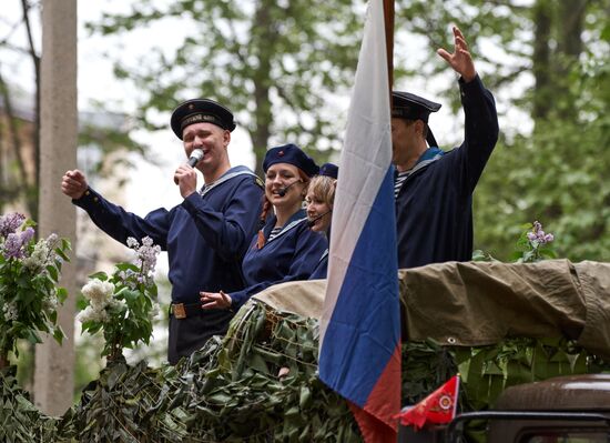 Персональный парад для ветерана Великой Отечественной войны Л. И. Кузина