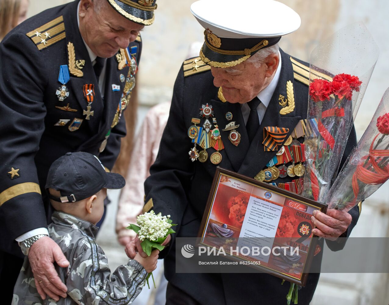 Персональный парад для ветерана Великой Отечественной войны Л. И. Кузина |  РИА Новости Медиабанк