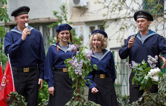 Персональный парад для ветерана Великой Отечественной войны Л. И. Кузина