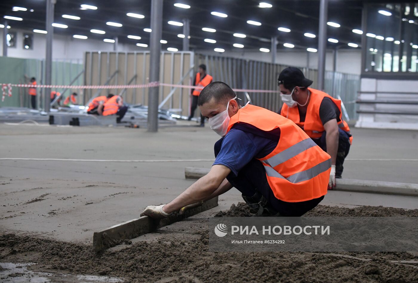 Строительство временных госпиталей для пациентов с COVID-19