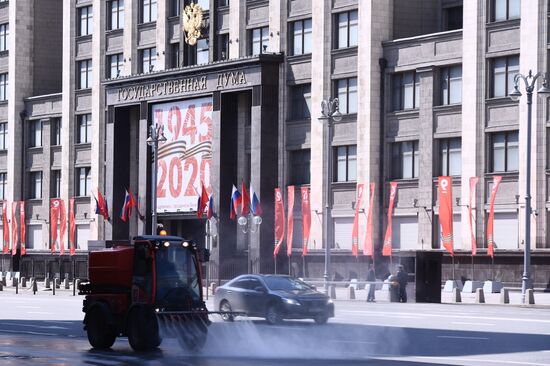 Украшение Москвы ко Дню Победы