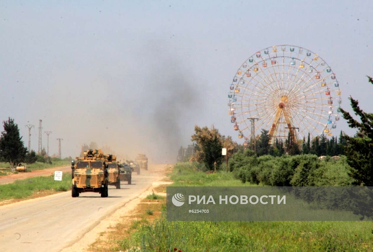 Россия и Турция провели совместное патрулирование участка М-4 в зоне деэскалации Идлиб в Сирии