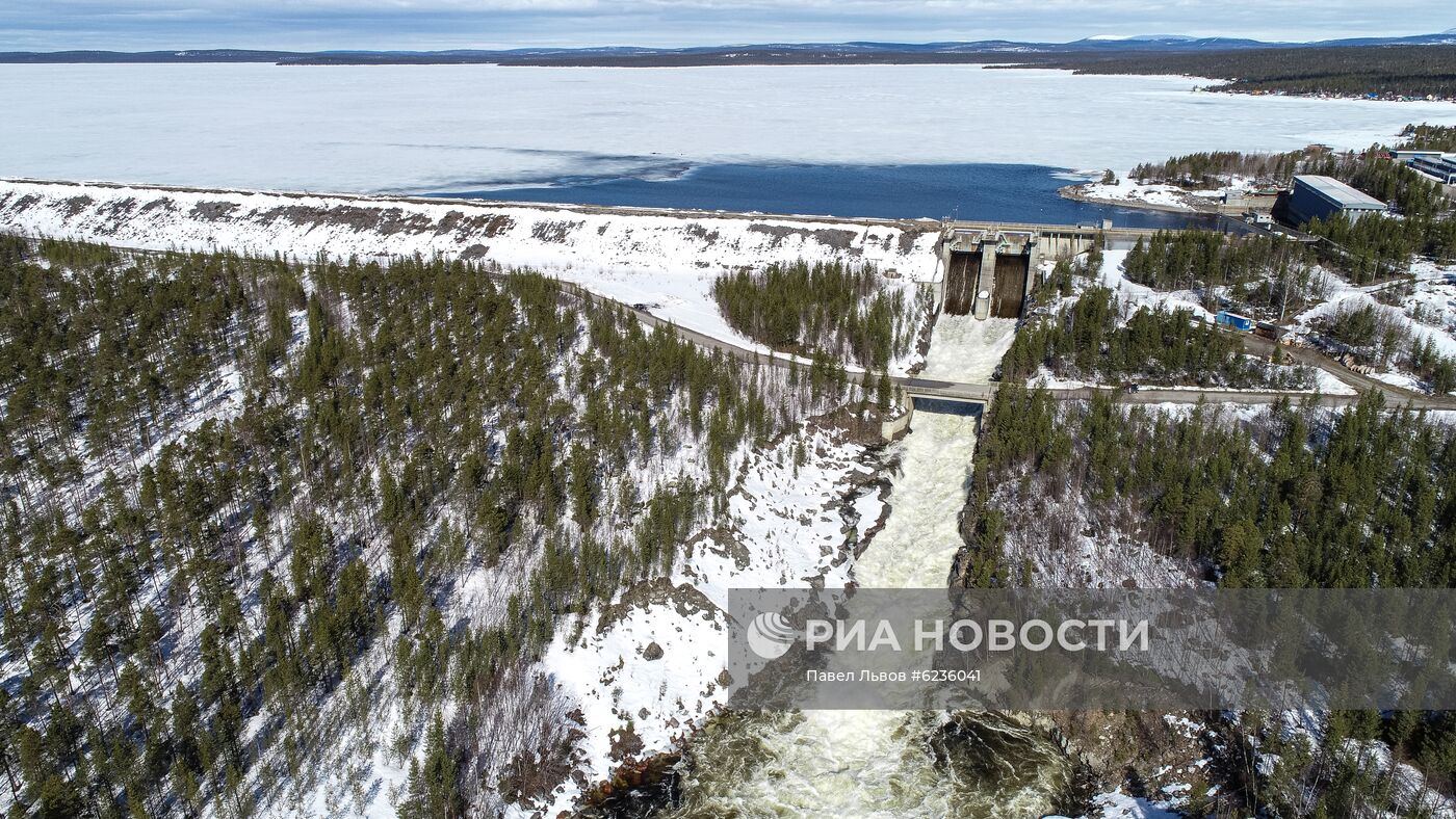 Сброс воды на водохранилищах в Мурманской области