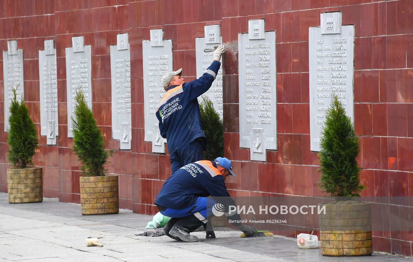 Подготовка к празднованию Дня Победы в городах России