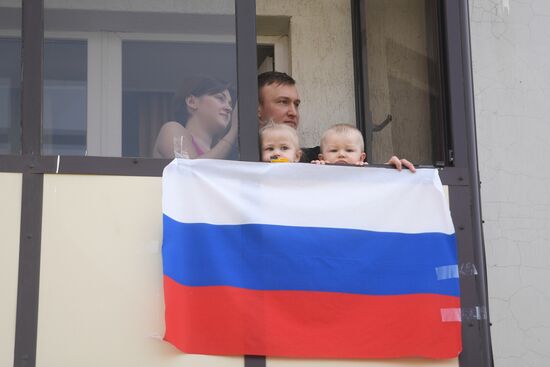 Заезд военной техники в Казани 