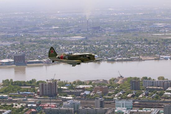 Тренировочный полет восстановленного самолета МиГ-3