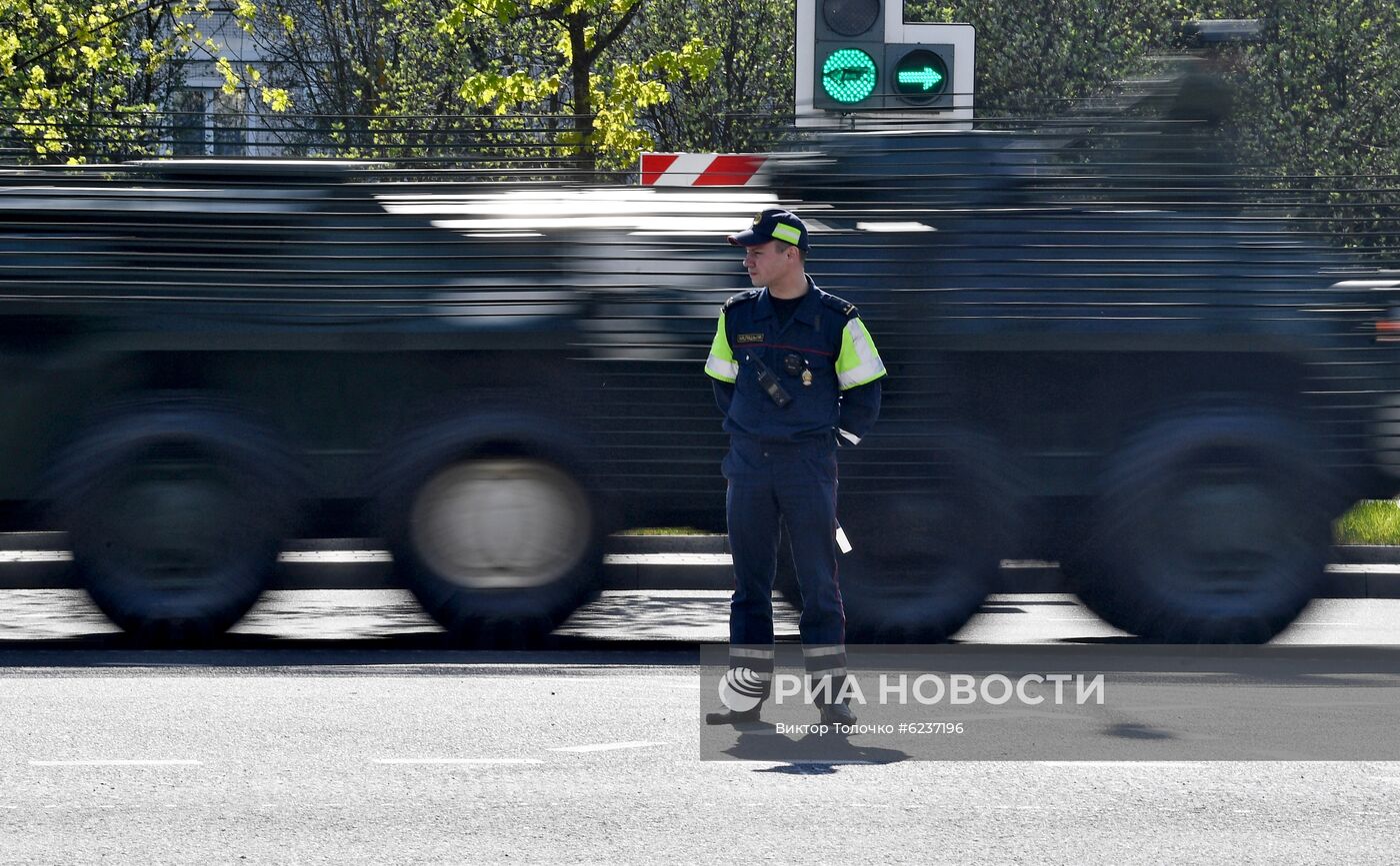 Репетиция парада ко Дню Победы в Минске